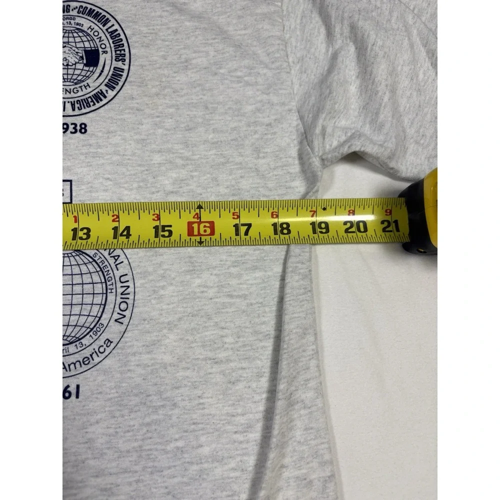 Vtg 2003 LIUNA Laborers Union 100th Anniversary T Shirt Large Gray Union Line